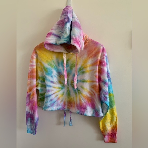 Tie Dye Cropped Hoodie L - Picture 1 of 3